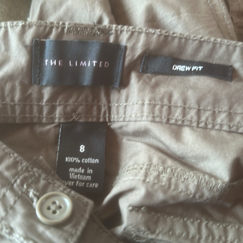 The Limited cropped cargo army green pants size 8 - Picture 3 of 3